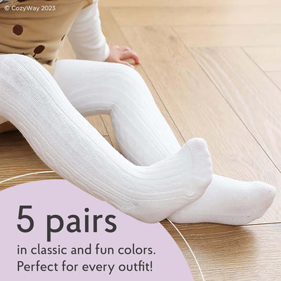 Baby Girls Tights Cable Knit Leggings Stockings Cotton 1/3/4/5 Pack Pantyhose Infants Toddlers 0-4T