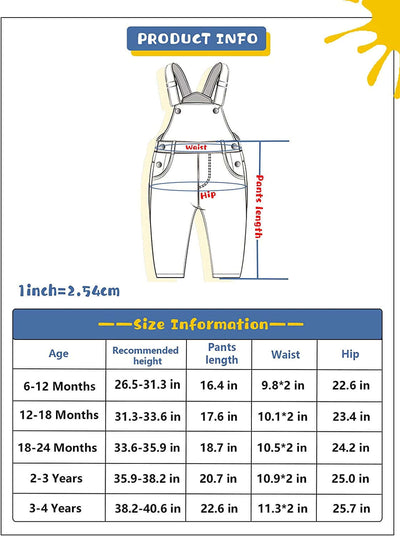 Baby & Little Boys/Girls Blue & Black Denim Overalls,Jean Workwear