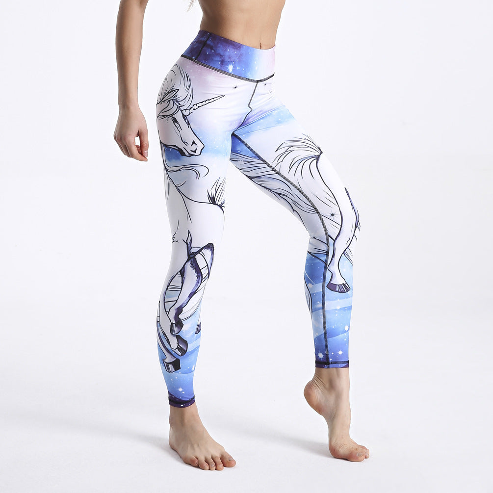 Ladies Fitness Pants Printed Slim Yoga Sweatpants