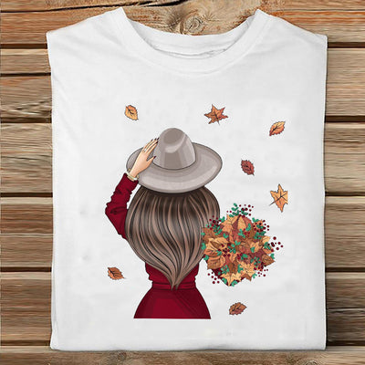 Ladies Summer Fashion Casual Cute Cartoon Print Short Sleeve