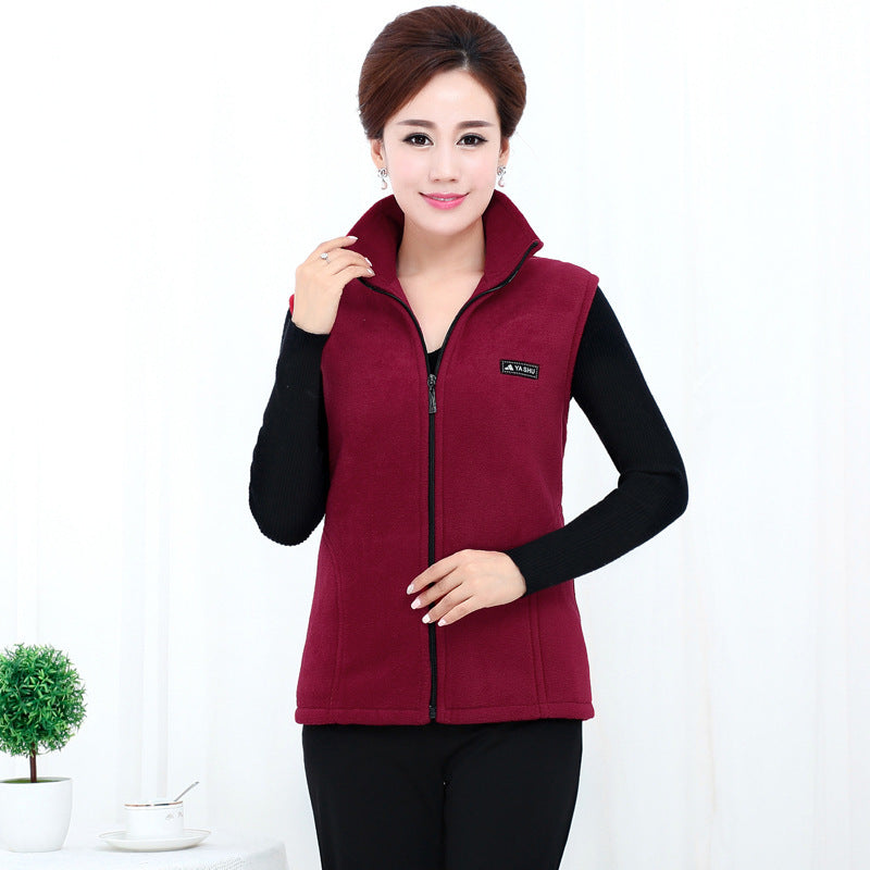 Coral Fleece Waistcoat Ladies Plush Vest