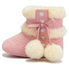 Baby Girls Boys Snow Warm Boots Infant Winter Booties Newborn Slip on Shoes for 3-18 Months