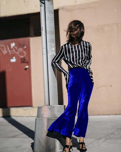 Velvet micro-ladies casual pants