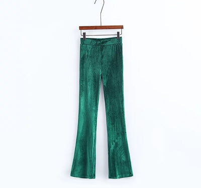 Velvet micro-ladies casual pants