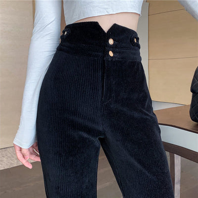 Ladies Slim Split Floor Mopping Casual Pants