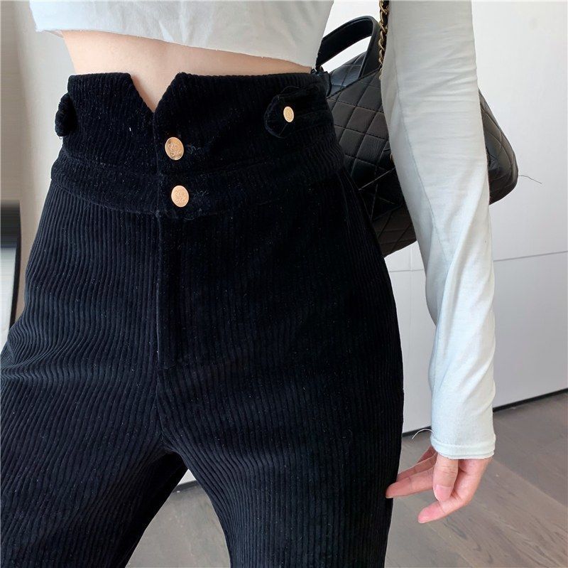 Ladies Slim Split Floor Mopping Casual Pants