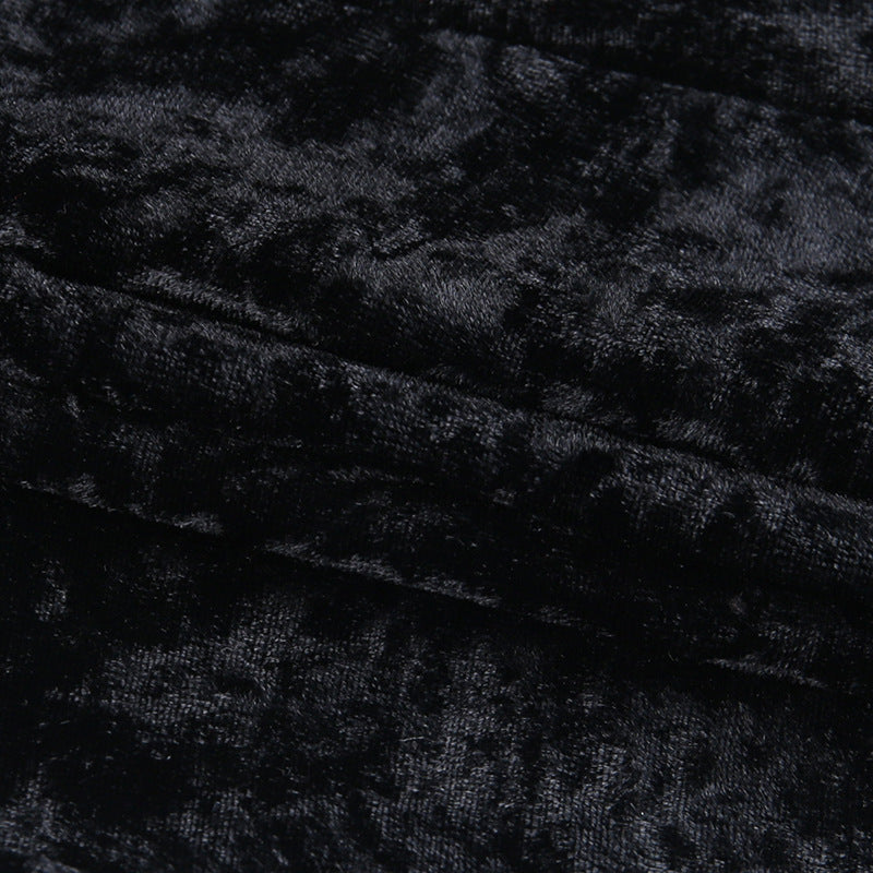 High-waist Slimming Hollow Velvet Ladies Straight-leg Pants