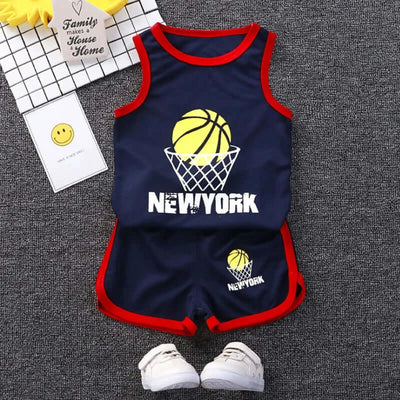 3-10Y Casual Baby Kids Sport Suit Boy T-Shirt+Shorts 100% Cotton Baby Clothes Child Boy Wear Outfits