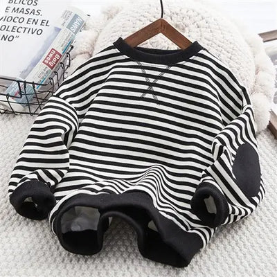 3-12Y Children's Striped T-Shirt Long-Sleeved Top For Boys Girls Fashion Kids Sports Clothes Casual Wear Spring Autumn Clothing