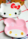 My Melody Sanrio Dinner Plate Hello Kitty Anime Baby Children Kawaii Saucer Tableware Cute Fruit Plates Cartoon Snacks Tray Gift