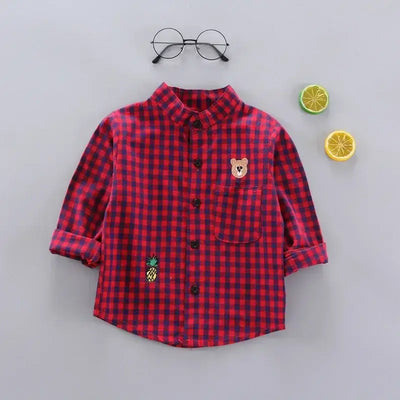 DIIMUU Spring Autumn Kids Baby Boys Cotton Clothes Shirt Toddler Girls Tee Clothing Children Wears Infant Blouse 1 2 3 4 5 Years