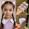 2pcs cute rabbit ears hair clips for baby girls, handmade kawaii barrettes, colorful and stylish hair accessories.