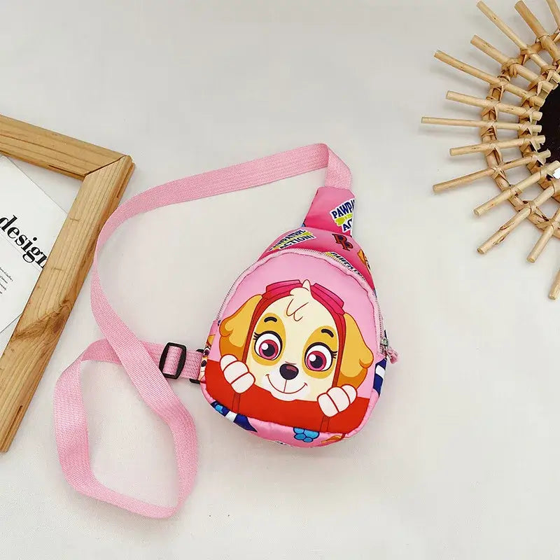 Paw Patrol mini shoulder bag for kids, featuring Skye, perfect for outdoor adventures or as a costume accessory.