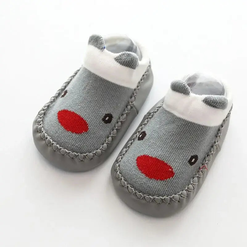 Baby Socks Slippers With Rubber Soles Girl Boy Infant Newborn Children Floor Socks Shoes Anti Slip Soft Sole Toddlers Indoor