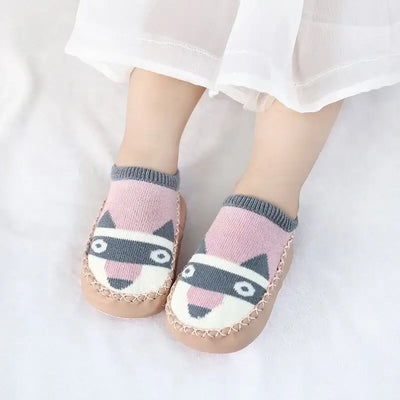 Baby Socks Slippers With Rubber Soles Girl Boy Infant Newborn Children Floor Socks Shoes Anti Slip Soft Sole Toddlers Indoor