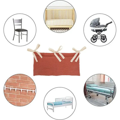 Multifunctional Crib Storage Bag Baby Diaper Bag Toddler Bed Headboard Organizer For Kids Baby Bedding Accessories Newborn