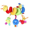 Colorful caterpillar baby cart pendant soothing toy with various animal figures, perfect for baby's bed and playtime.