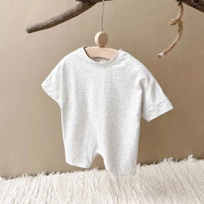 Baby Boy Basic Romper Summer Newborn Infant Baby Clothes Wear Infant Short Sleeve Jumpsuit Ribbed Clothes Outfits Playsuit