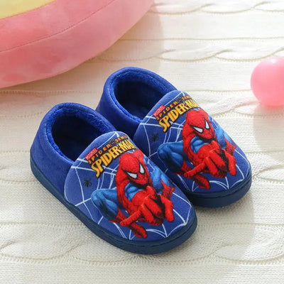 Spider Man Pattern Children Cotton Slippers Autumn Winter New Kids Indoor Shoes Cartoon Fashion Warm Baby Boys Cottonslipper