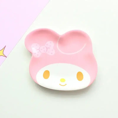 My Melody Sanrio Dinner Plate Hello Kitty Anime Baby Children Kawaii Saucer Tableware Cute Fruit Plates Cartoon Snacks Tray Gift