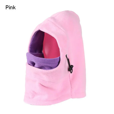 1pc Thermal Neck Warm Full Face Ski Mask Hood Cap Kids Winter Fleece Balaclava Hat Boys Girls Children Cap