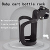 Black baby cart bottle rack, 90° rotate, tool-free installation for secure cup support.