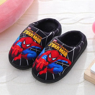 Spider Man Pattern Children Cotton Slippers Autumn Winter New Kids Indoor Shoes Cartoon Fashion Warm Baby Boys Cottonslipper