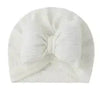 Cute Bowknot Baby Turban Hat Soft Newborn Baby Girls Indian Cap Solid Color Infant Boys Cap Beanies Headwrap