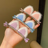 Cute handmade rabbit ears hair clips for baby girls, featuring pastel colors and soft materials. Ideal hair accessories.