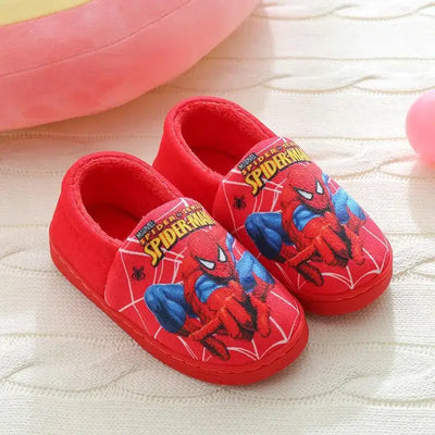 Spider Man Pattern Children Cotton Slippers Autumn Winter New Kids Indoor Shoes Cartoon Fashion Warm Baby Boys Cottonslipper