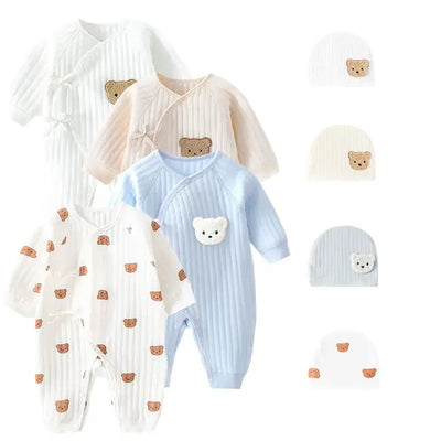 Boys Girls Bodysuit Newborn Winter Onesie Clothes Cotton Toddler Home Wear  0-6M Thickened Spring and Autumn Clothing