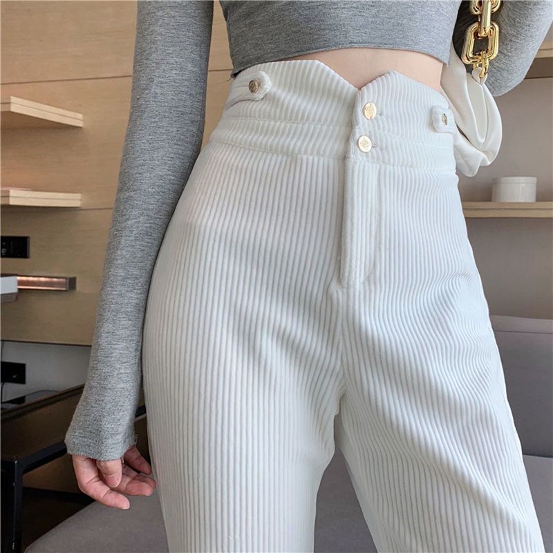 Ladies Slim Split Floor Mopping Casual Pants