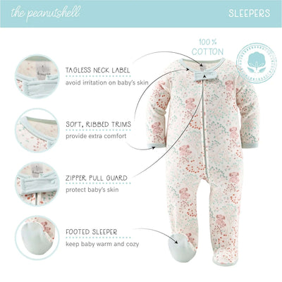 Newborn Layette Gift Set, Pink Floral Elephant, 30 Essential Pieces, 0-3 Months