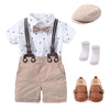 Hot Baby Boy Clothing Suit Newborn Handsome Romper Bow Set Birthday Festival Gift Jumpsuit Hat Toddler Boys Wedding Outfit Dress