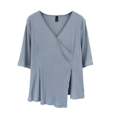 Ladies Irregular Thin Waist Thin Knitting