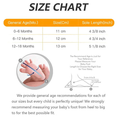 Baby Girls Boys Shoes Infant Casual Sneakers Newborn Soft Sole Slip on for First Walkers 3-18 Months